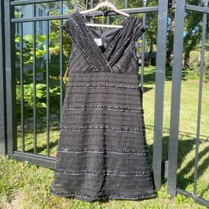 Tadashi Collection Ribbon Embellished V-Neck Dress NWT